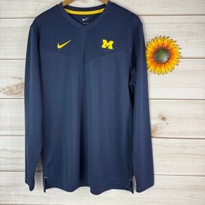 Nike Dri-FIT Michigan Wolverines Long Sleeve Shirt Mens Large On-Field